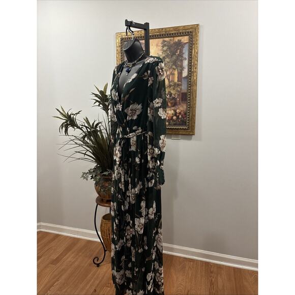 MiSC Elevated Basics Women Cap Long Sleeve V Neck Dress SM Belted Elastic Waist - Picture 6 of 14